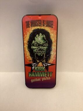 NEW Monster is Loose Kirk Hammett Guitar Picks Tin with 6 picks